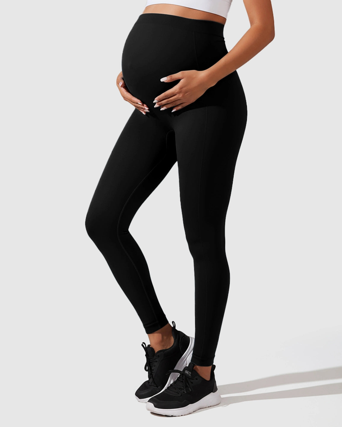 Seamless M-shape Maternity Leggings