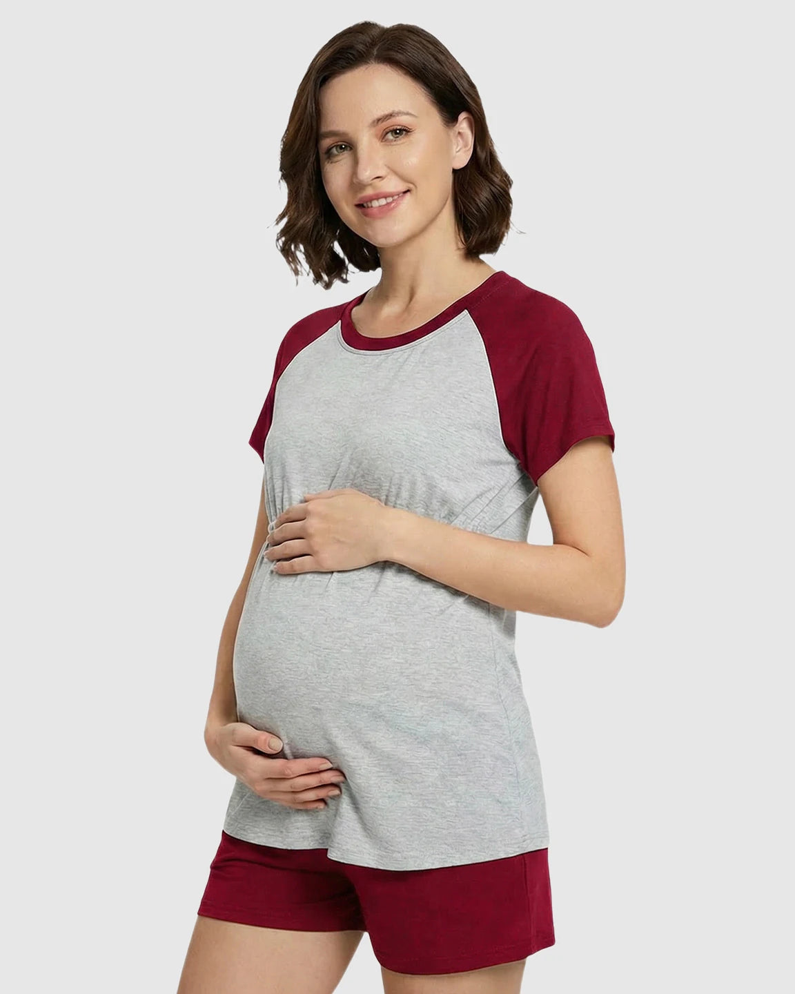 Raglan Sleeve Sporty Nursing Loungewear Set