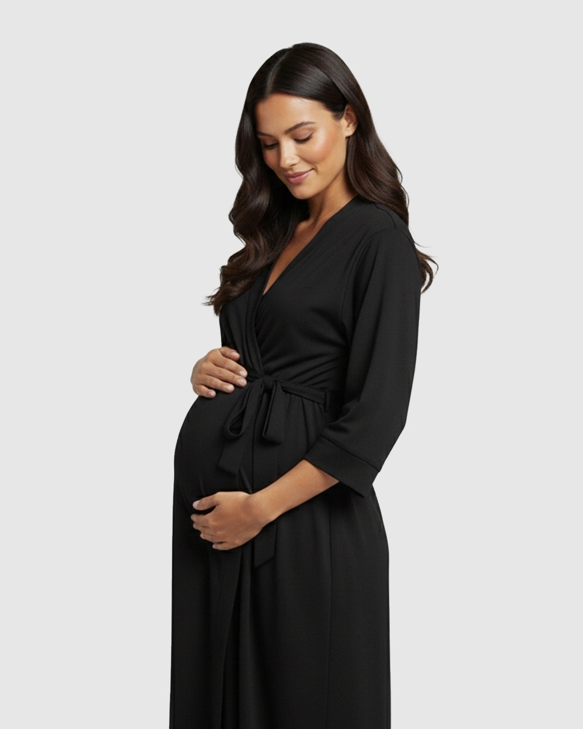 Mid-Length Classic Kimono Maternity & Postpartum Robe