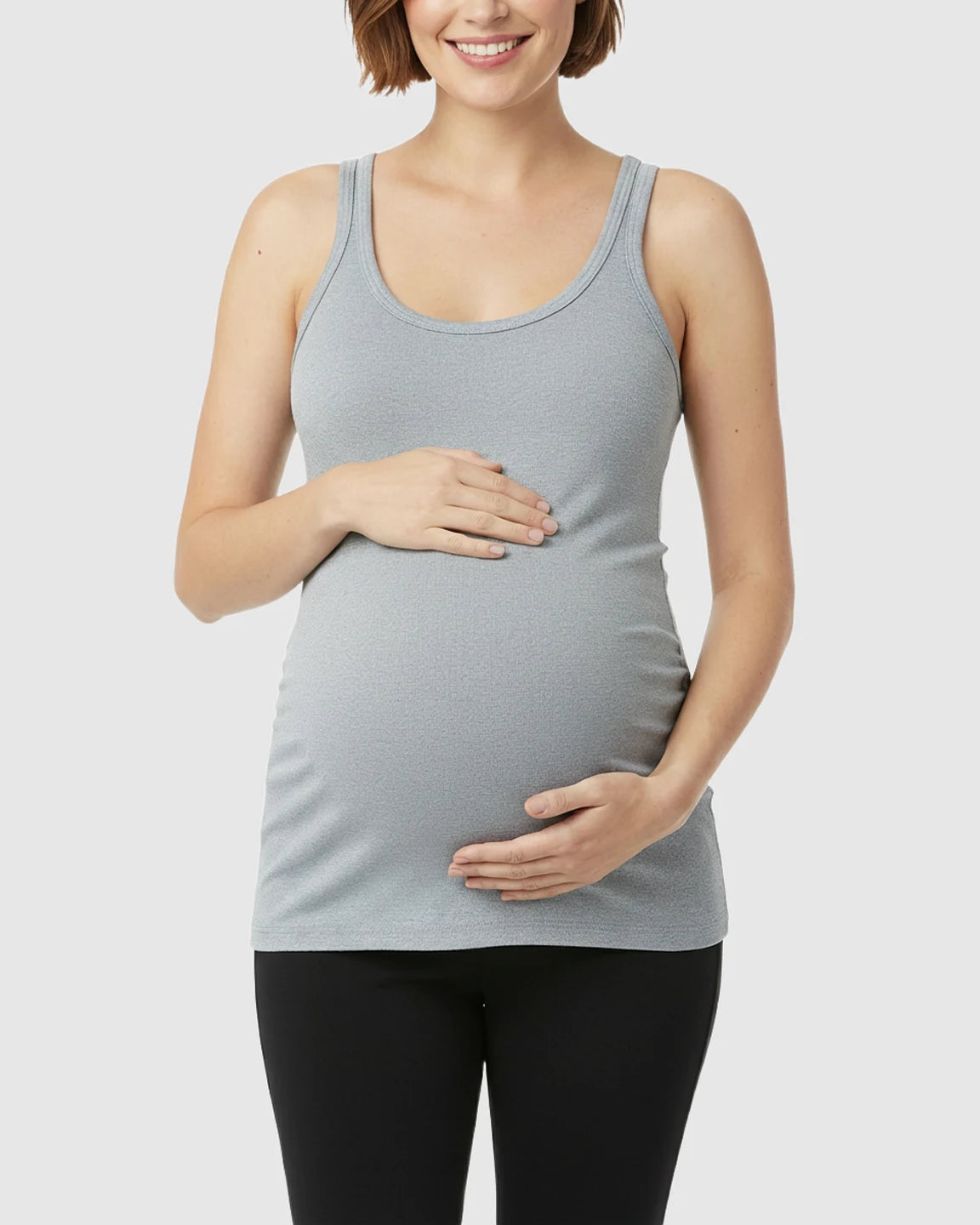 Scoop Neck Slim Fit Maternity & Nursing Tank Top