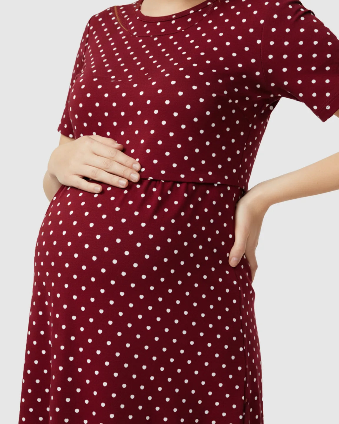 Polka Dot Loose Fit Maternity & Nursing Dress