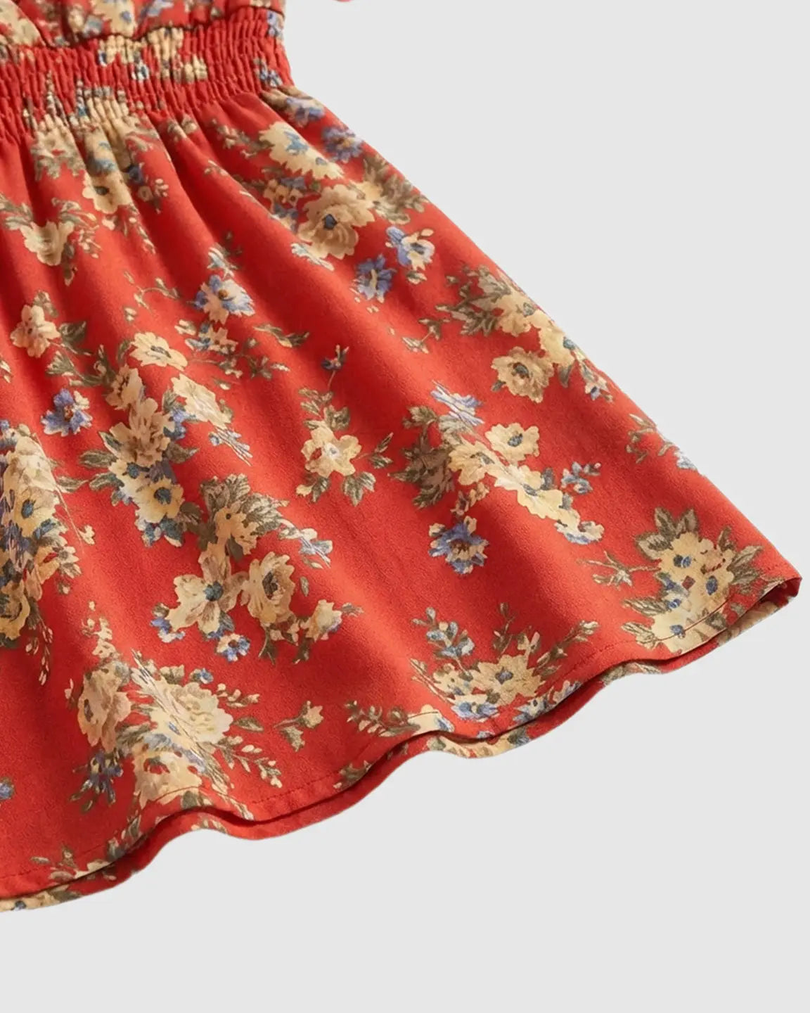 Breathable Floral A-Line Maternity Midi Dress