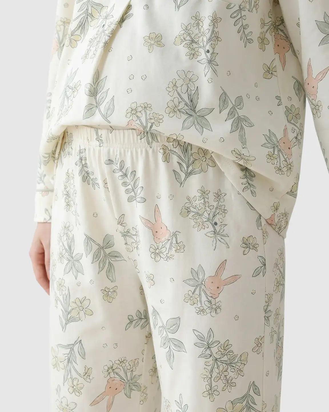 Easy Access Plant Print Maternity Sleepwear Set