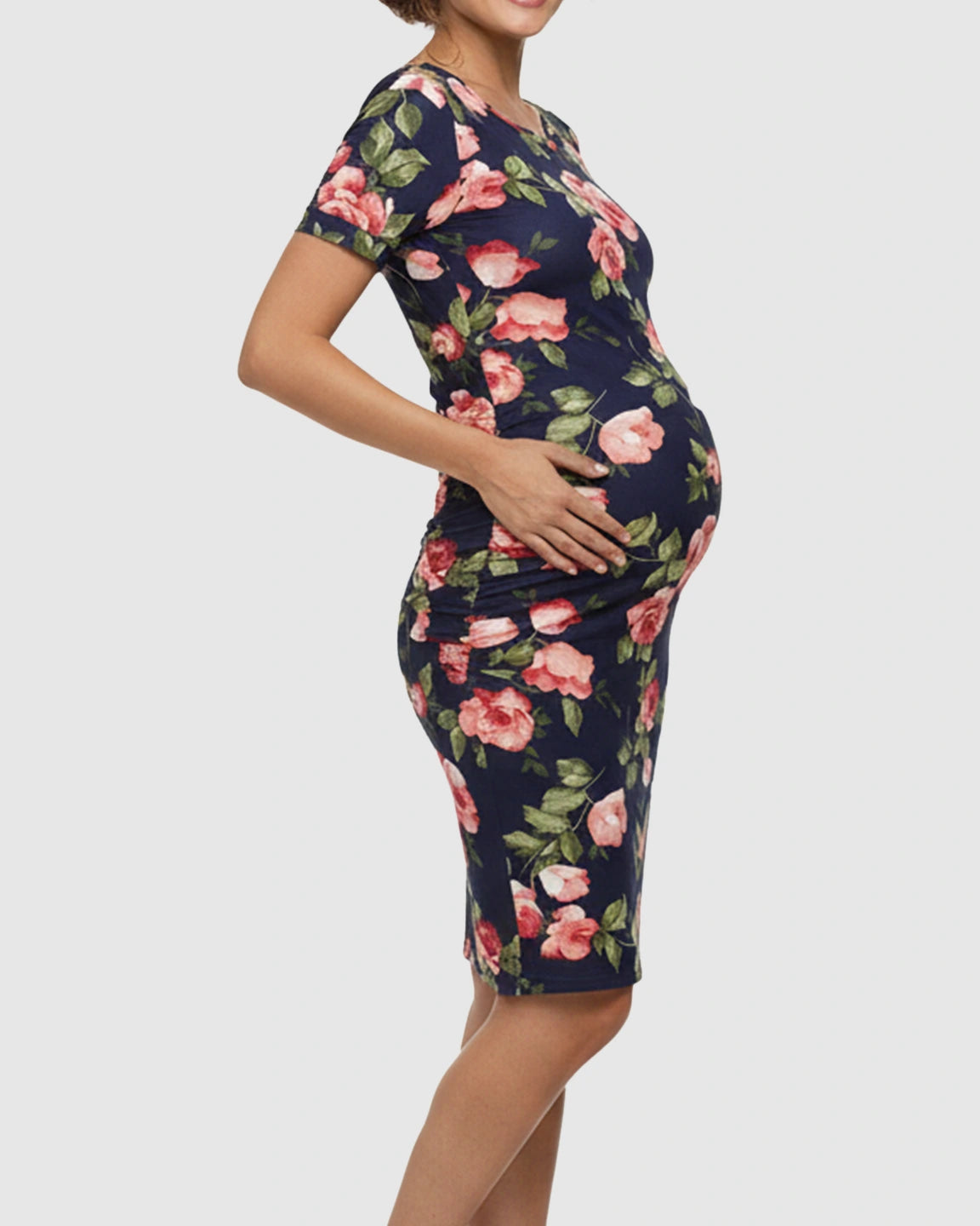 Floral Print Bodycon Maternity Dress