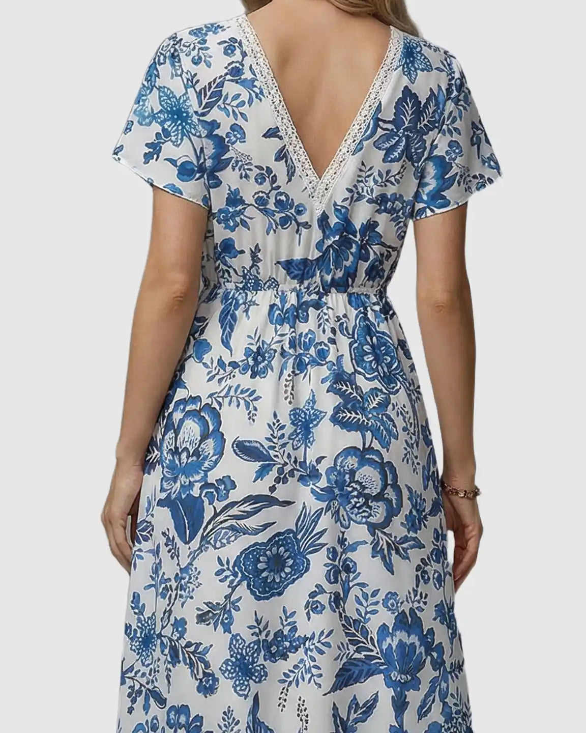 Ethnic Floral Print A-Line Maternity Maxi Dress