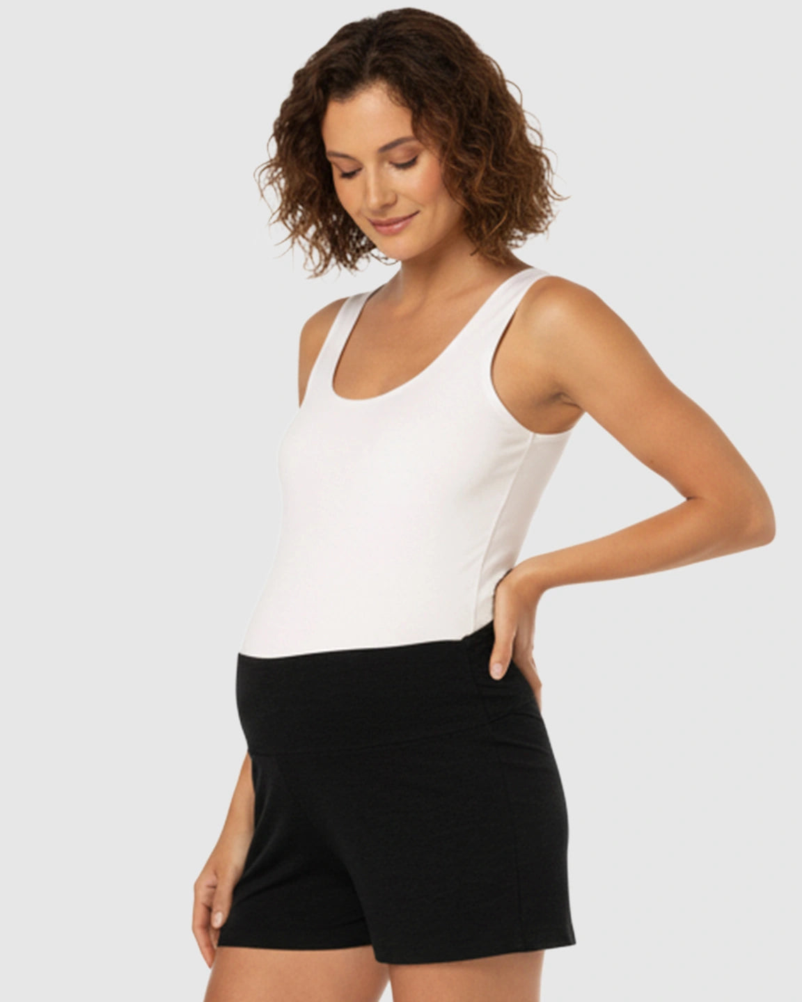 High-Rise Relaxed-Fit Maternity Shorts