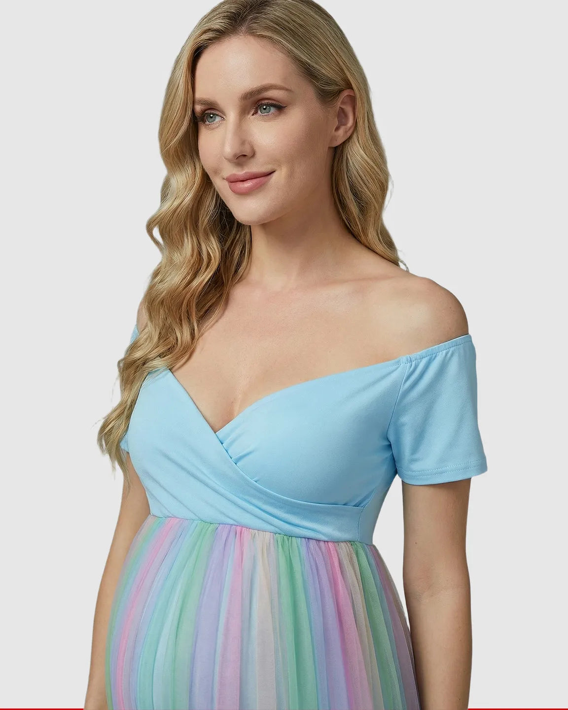 Ombre Flowing Skirt Dreamy-Style Maternity Photoshoot Dress