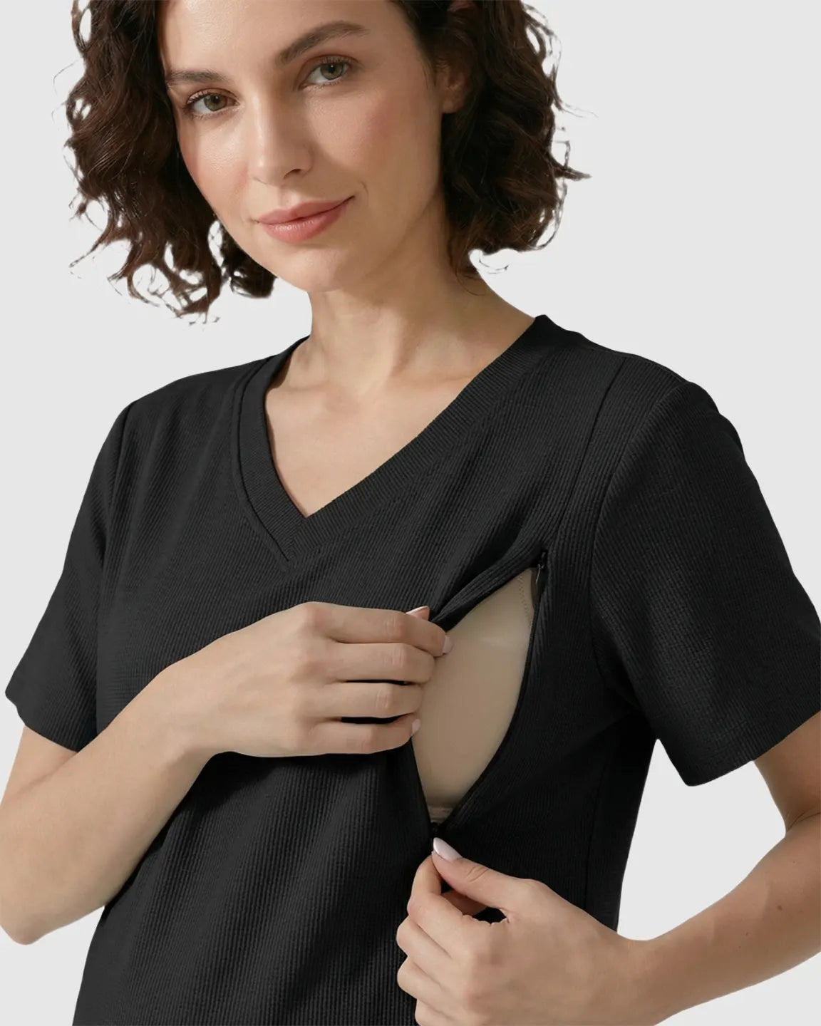 Discreet-Zip Nursing Relaxed Maternity Lounge Set