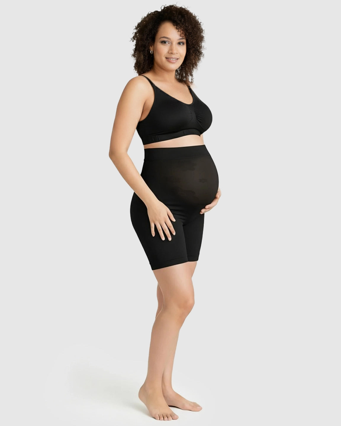 High-Waist Loose Fit Maternity Shorts