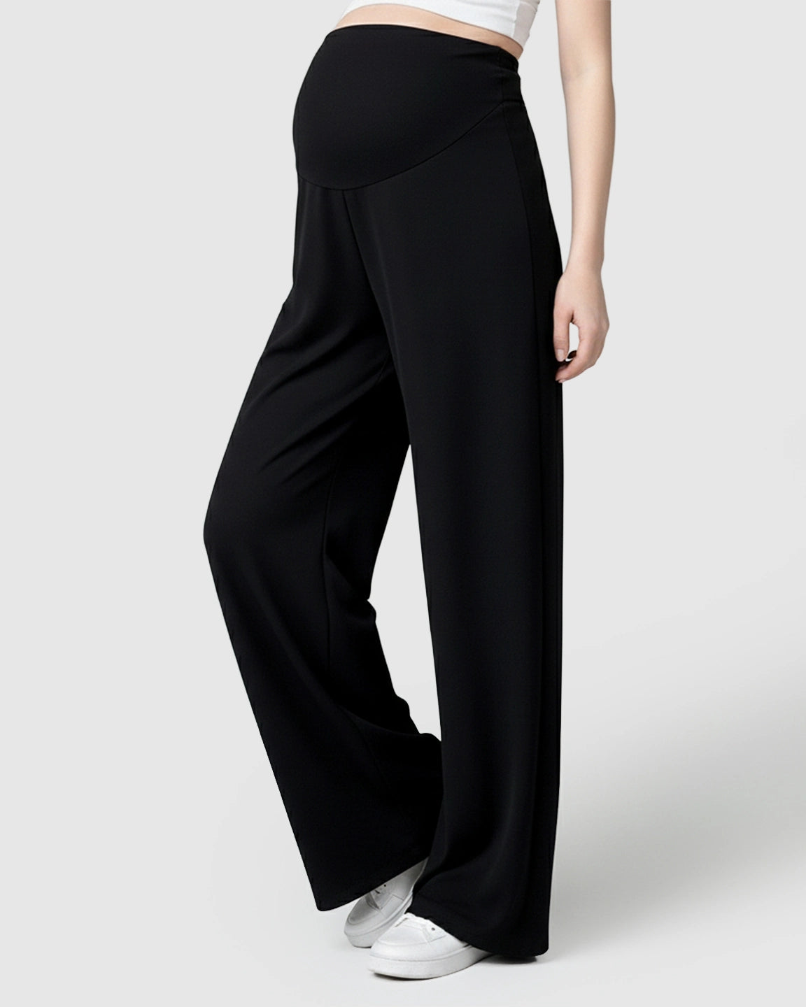Tencel High-Waist Wide-Leg Maternity Pants