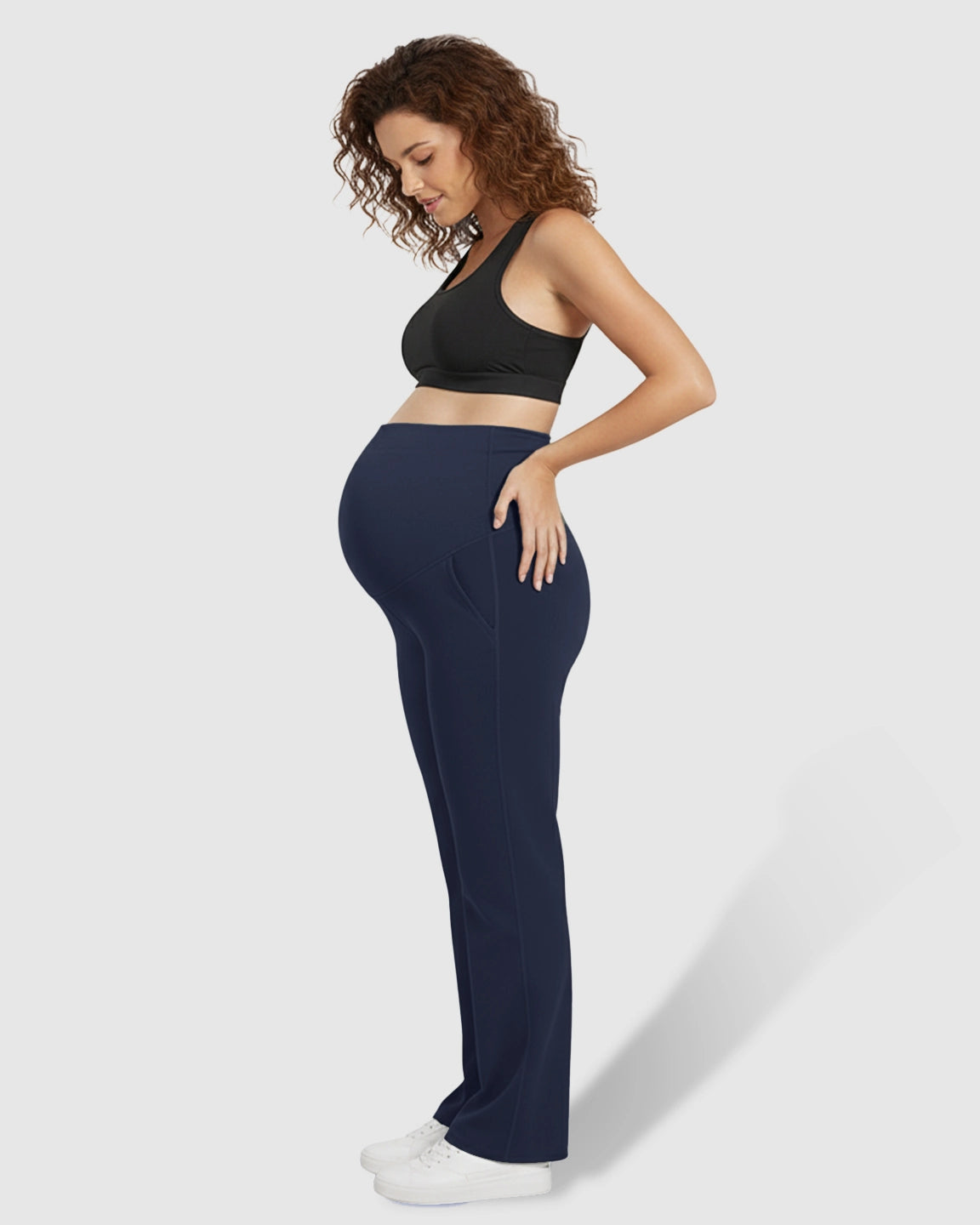 High Elastic Straight Leg Maternity Yoga Pants