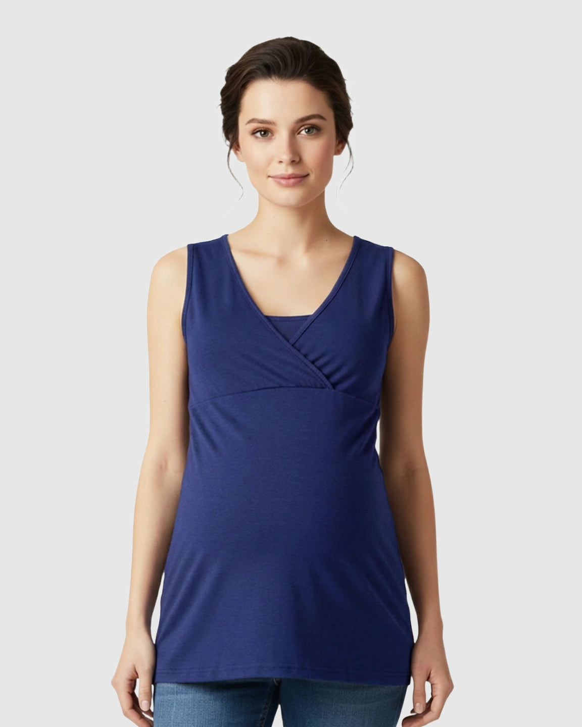 Cross-Front Sleeveless Nursing & Maternity Top