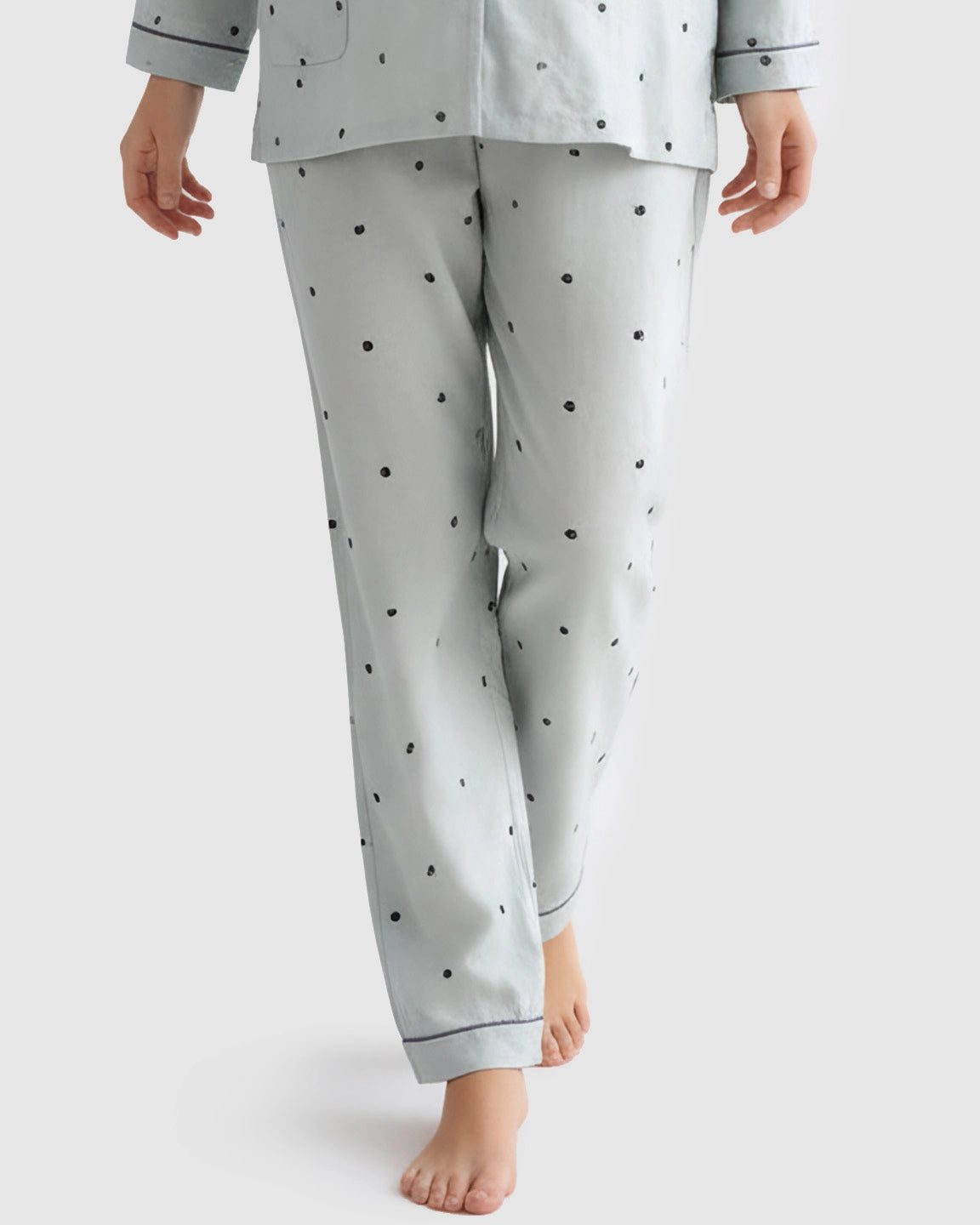 Polka Dot Cotton Nursing Pajama Set
