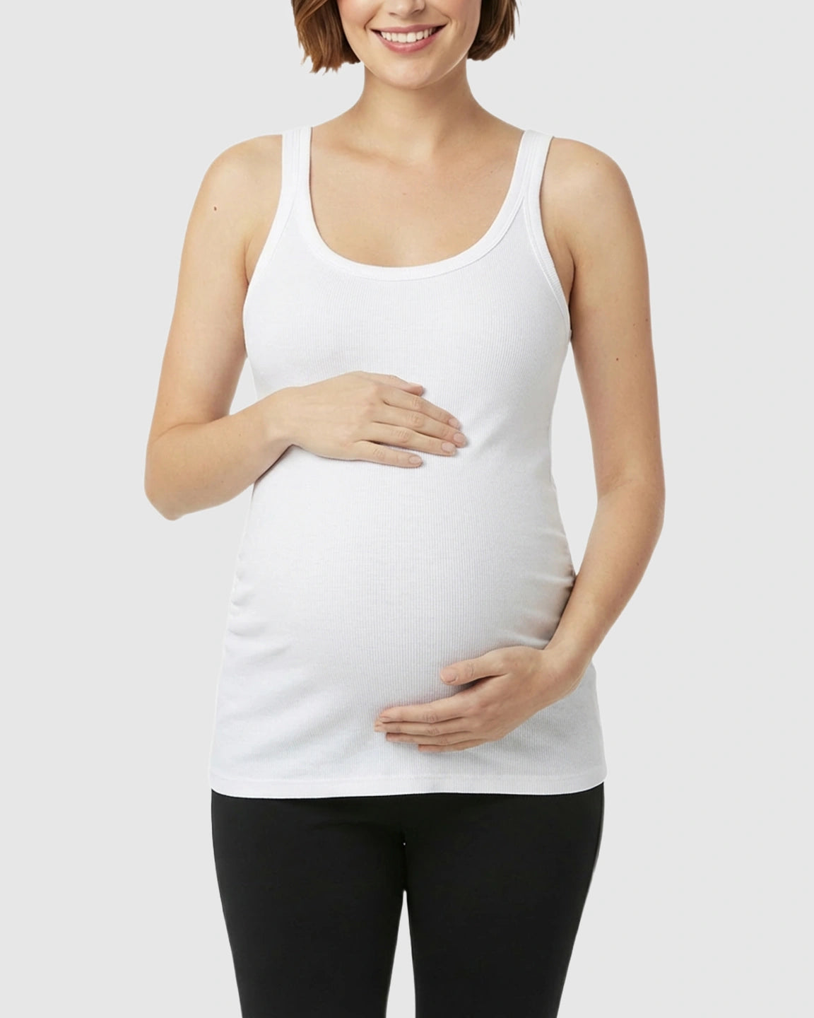 Scoop Neck Slim Fit Maternity & Nursing Tank Top