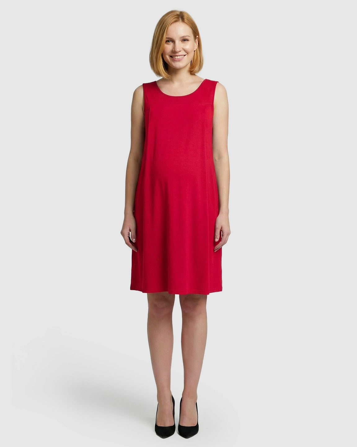 Discreet Nursing Opening Casual Maternity Midi Dress