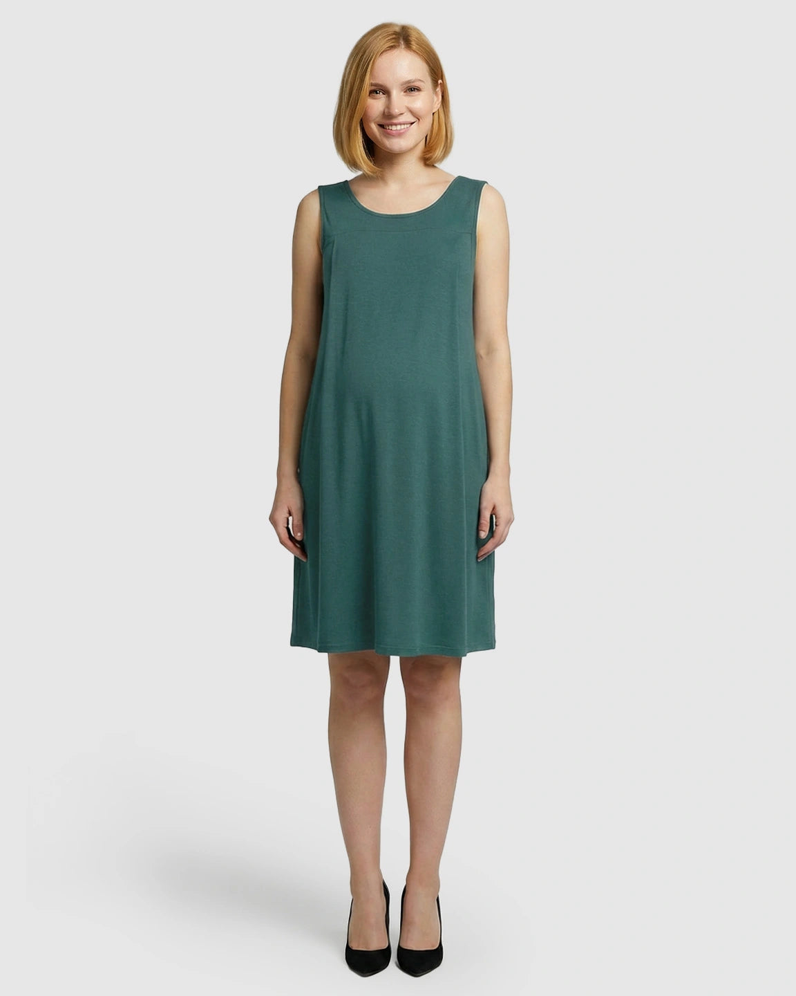 Discreet Nursing Opening Casual Maternity Midi Dress