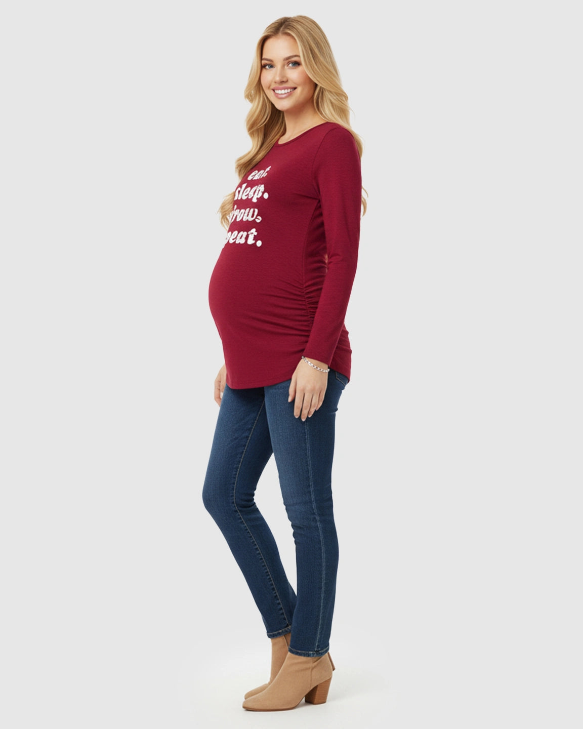 Long-sleeve Printed Maternity Top