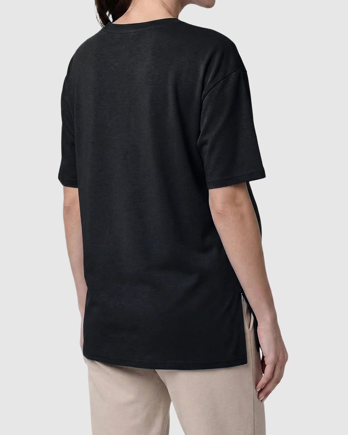 Zipper-Slits Casual Maternity Nursing T-Shirt