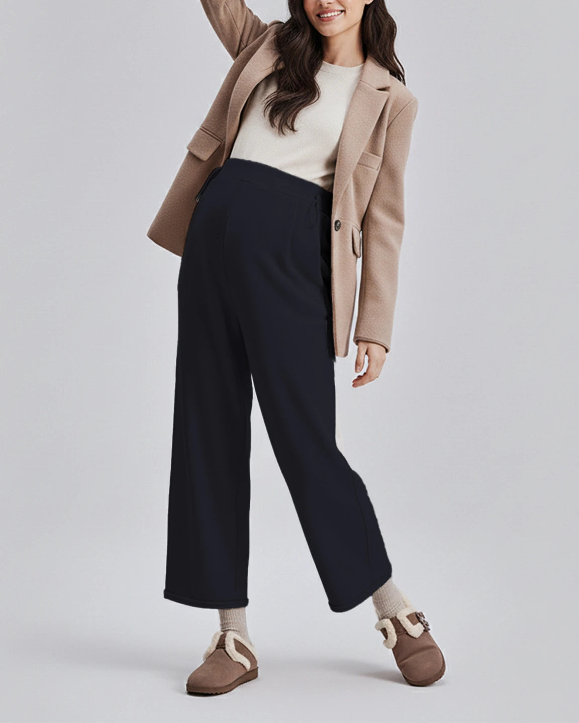 Velvet Straight-Leg Maternity Pants