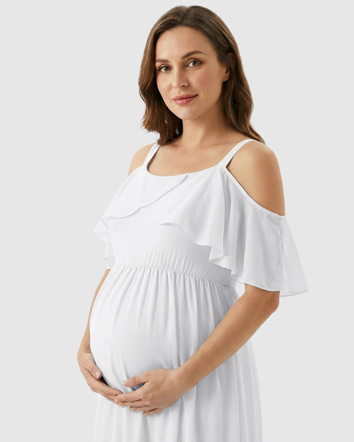 Off-Shoulder Mermaid Trail Maternity Photoshoot Dress