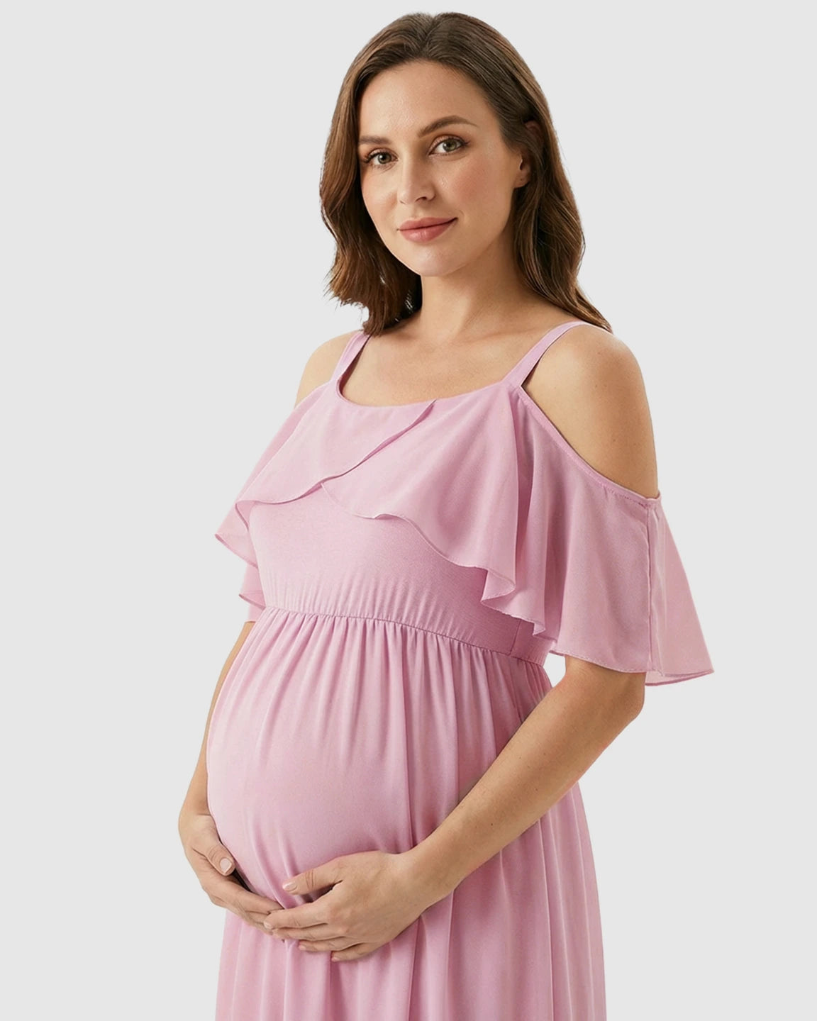 Off-Shoulder Mermaid Trail Maternity Photoshoot Dress