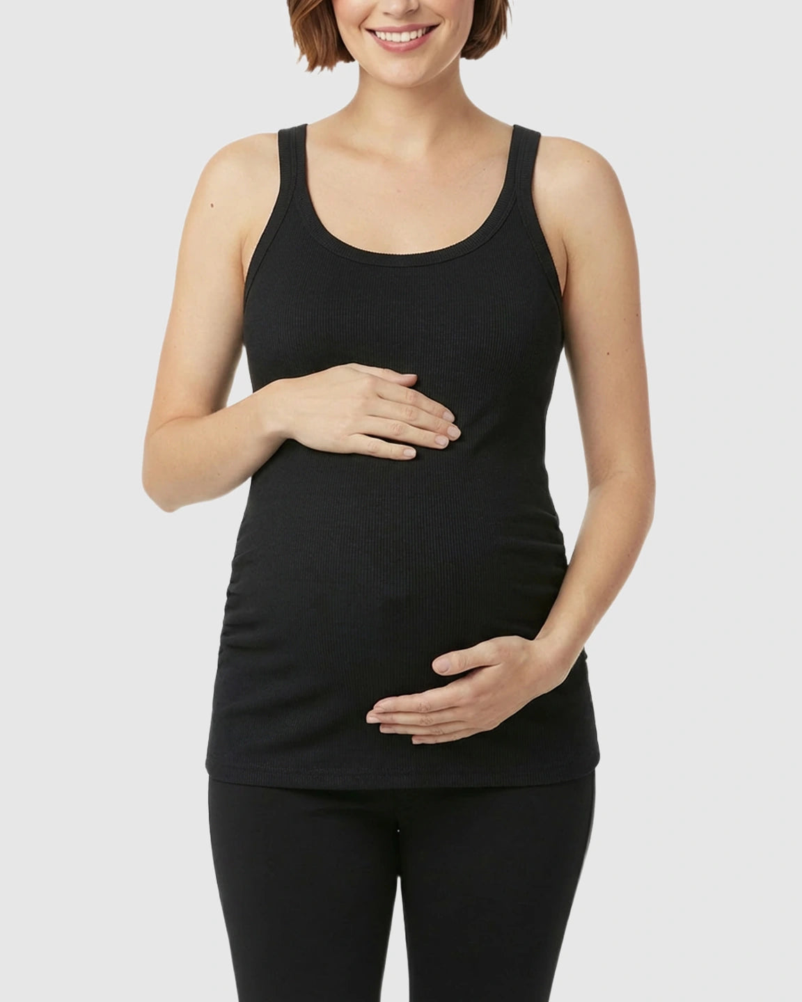 Scoop Neck Slim Fit Maternity & Nursing Tank Top