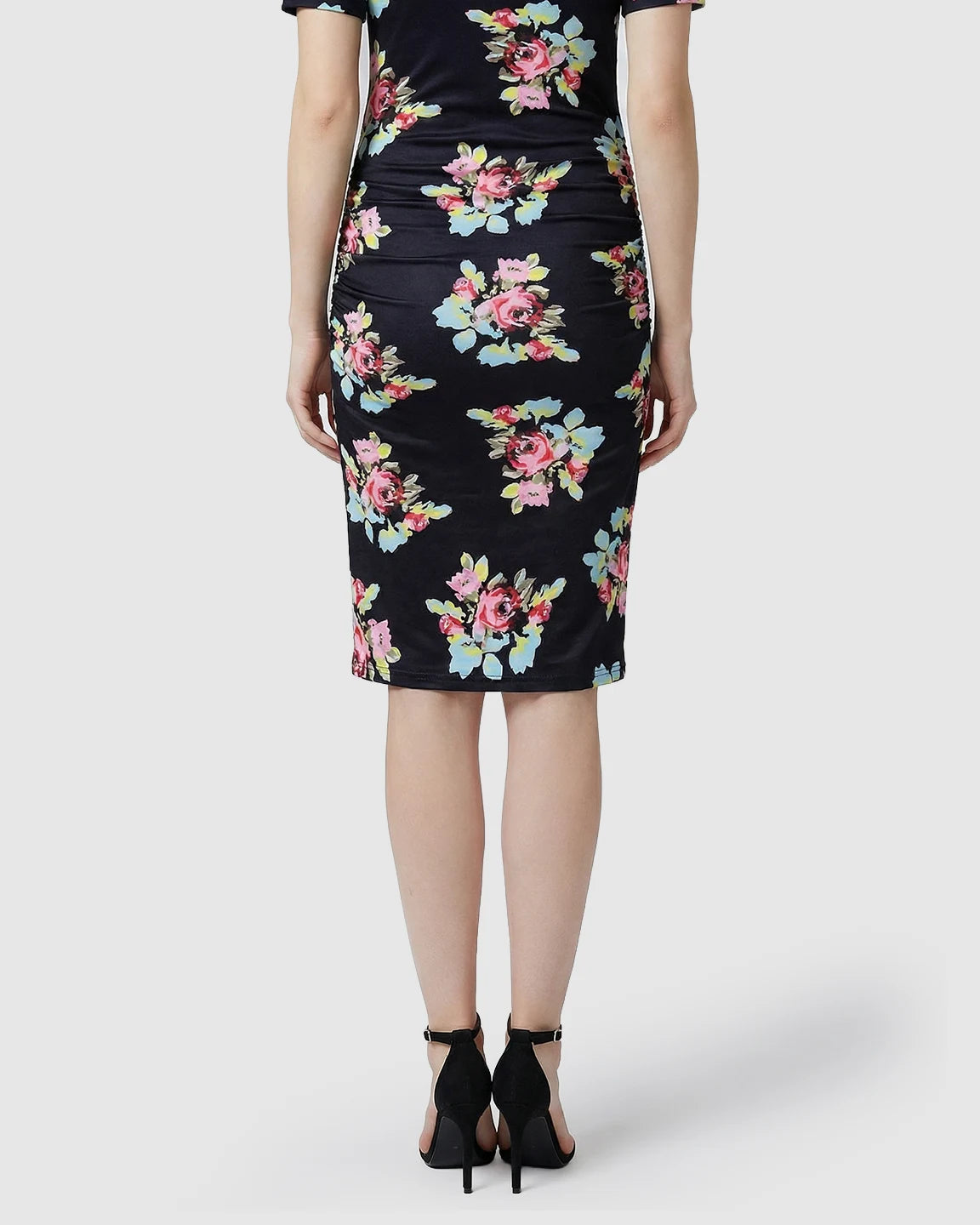 Side-Ruched Bodycon Maternity Dress