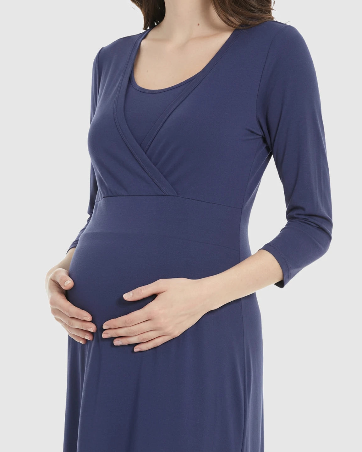 Wrap-Front Nursing Access Everyday Maternity Dress