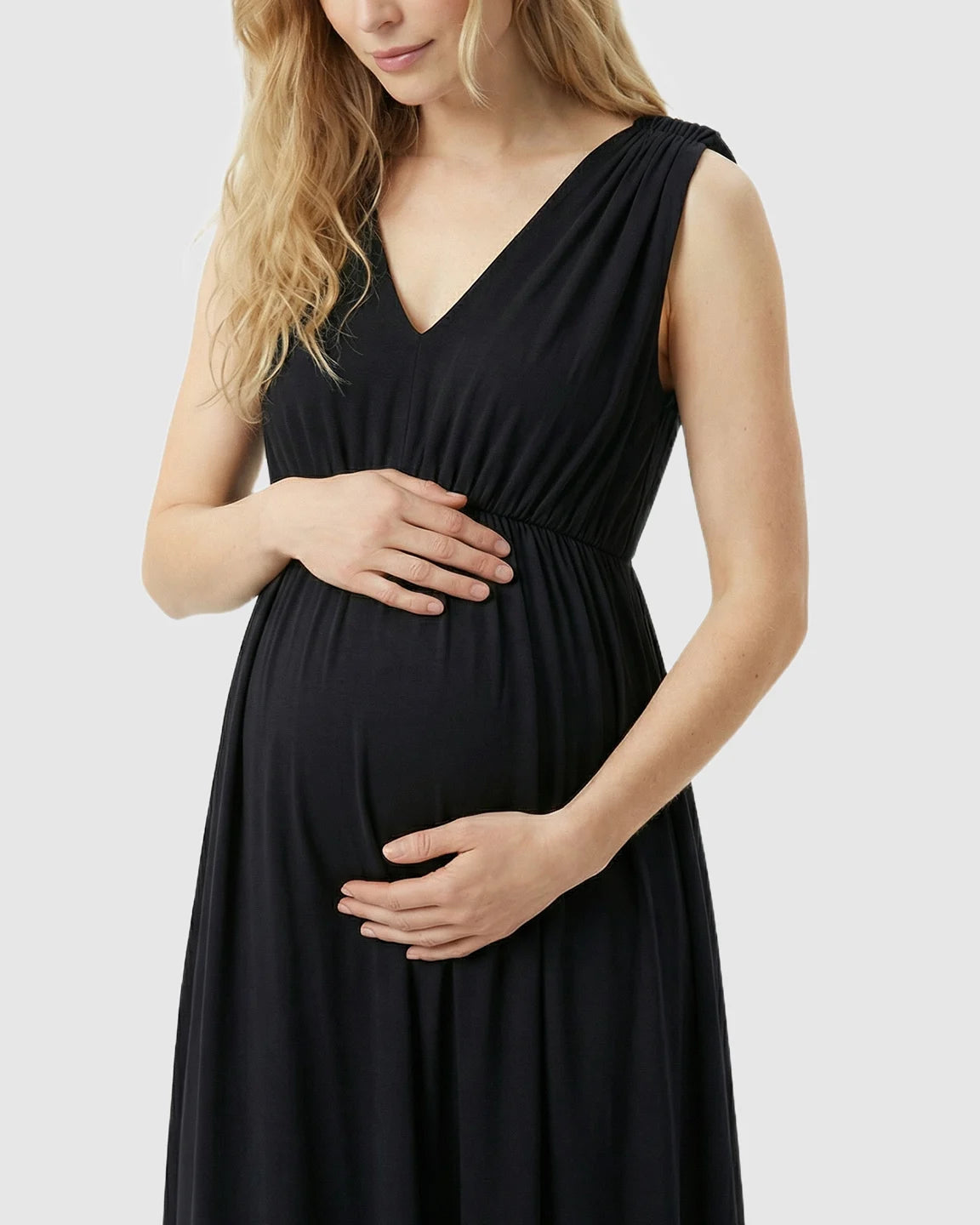 Empire Waist Casual Maternity Maxi Dress