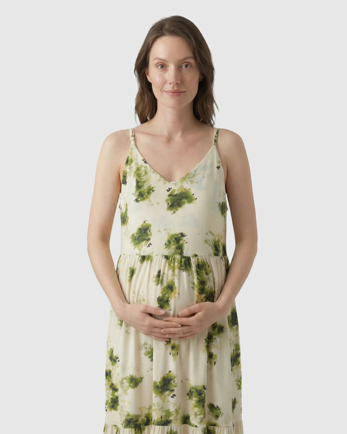 Built-In Bra Camisole Style Maternity Sleep Dress