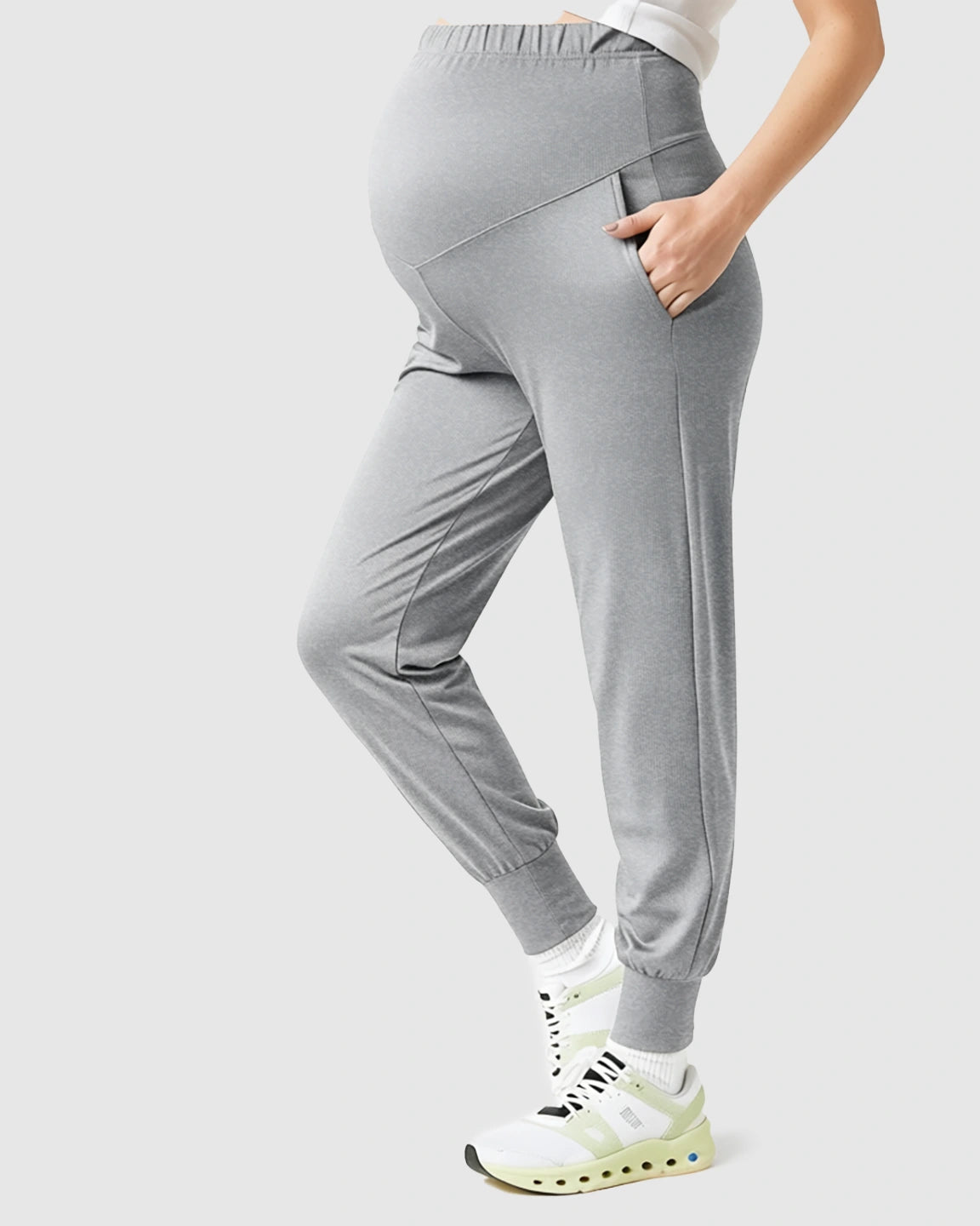 Supportive Slim-Fitting Maternity Joggers